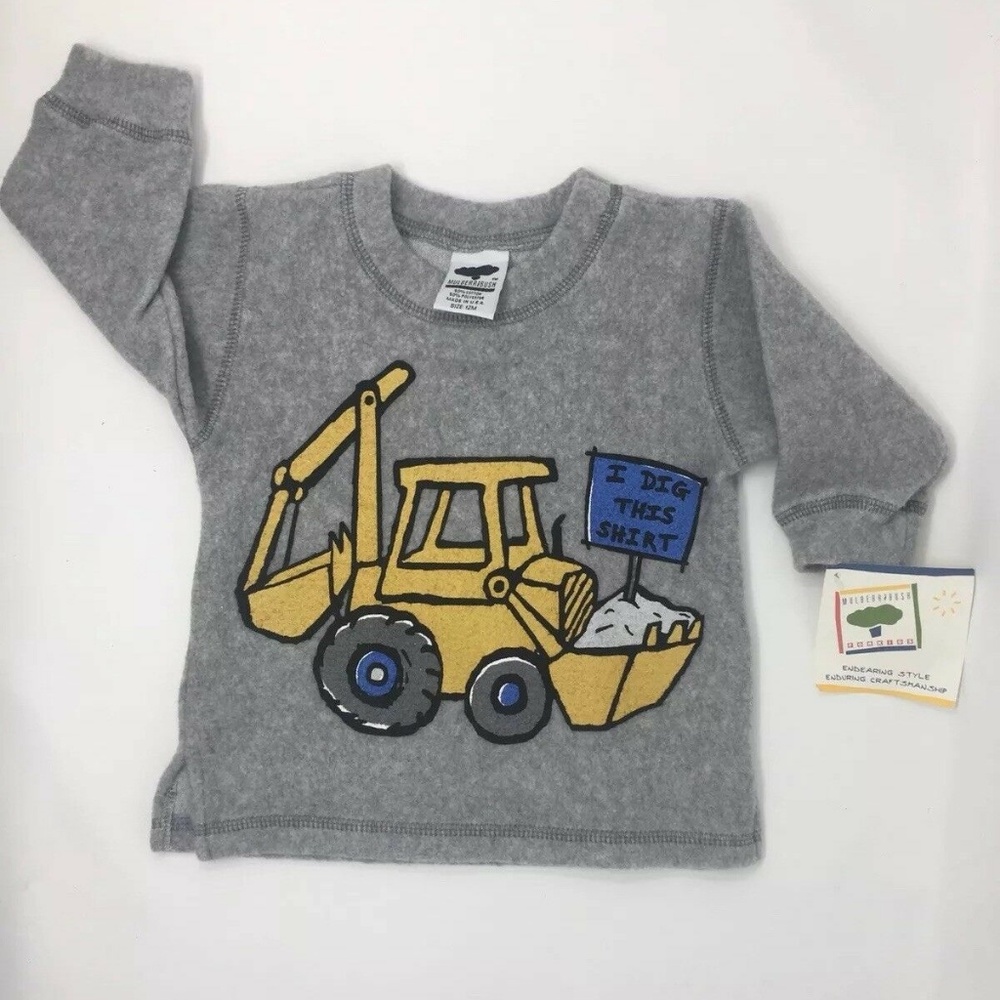 Mulberribush Boys Long Sleeve Gray Sweatshirt, size 12m